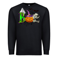 Black boo halloween Premium Sweatshirt - Zillion Design Studio