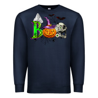 Navy boo halloween Premium Sweatshirt - Zillion Design Studio