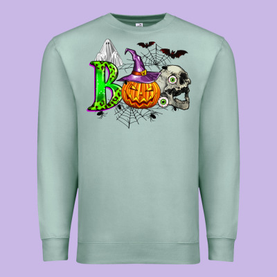 Boo Halloween Premium Sweatshirt Designed By Zillion Design Studio