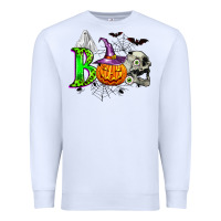 White boo halloween Premium Sweatshirt - Zillion Design Studio