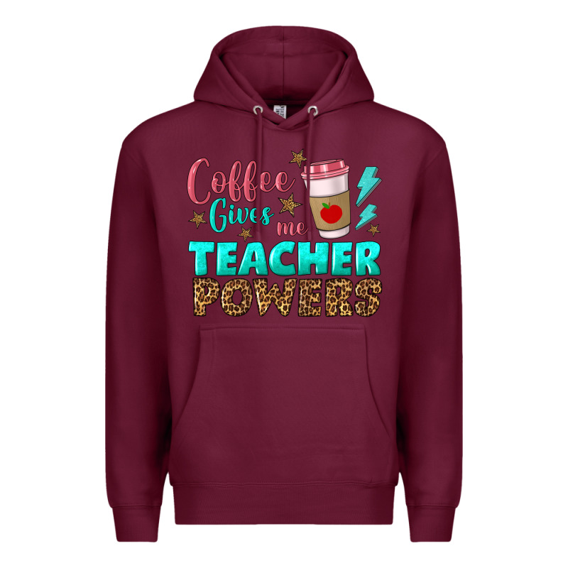 Coffee Gives Me Teacher Powers Premium Hoodie by BundleAndBundleShop | Teevron