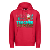 Cardinal coffee gives me teacher powers Premium Hoodie - BundleAndBundleShop