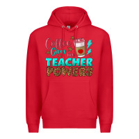 Red coffee gives me teacher powers Premium Hoodie - BundleAndBundleShop