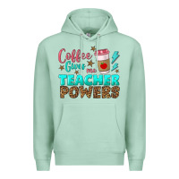 Seafoam coffee gives me teacher powers Premium Hoodie - BundleAndBundleShop