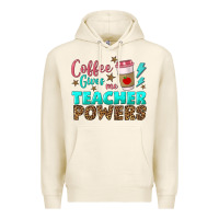 Tofu coffee gives me teacher powers Premium Hoodie - BundleAndBundleShop