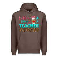 Coffee coffee gives me teacher powers Premium Hoodie - BundleAndBundleShop