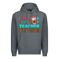 Rock coffee gives me teacher powers Premium Hoodie - BundleAndBundleShop