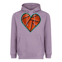 Lavender basketball heart Heavyweight Hoodie - texasbilliewilder