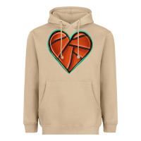 Mushroom basketball heart Heavyweight Hoodie - texasbilliewilder
