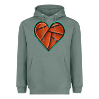 Sage basketball heart Heavyweight Hoodie - texasbilliewilder