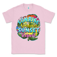 Bubblegum Pink sunrise sunburn sunset repeat Classic Tee - BarkalooDesign