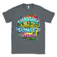 Charcoal Heather sunrise sunburn sunset repeat Classic Tee - BarkalooDesign
