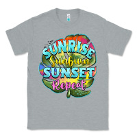 Heather Grey sunrise sunburn sunset repeat Classic Tee - BarkalooDesign