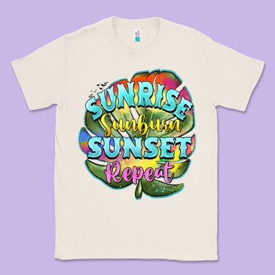 Sunrise Sunburn Sunset Repeat Classic Tee Designed By Barkaloodesign