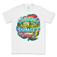 White sunrise sunburn sunset repeat Classic Tee - BarkalooDesign
