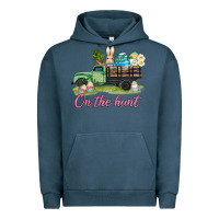 Pigment Midnight Navy easter on the hunt Urban Hoodie - AdoDesignShop