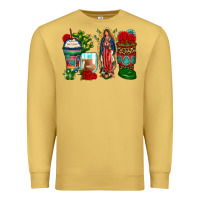 Antique Gold lady of guadalupe coffee cups Premium Sweatshirt - Zillion Design Studio