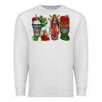 Oatmeal Heather lady of guadalupe coffee cups Premium Sweatshirt - Zillion Design Studio