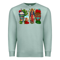Seafoam lady of guadalupe coffee cups Premium Sweatshirt - Zillion Design Studio