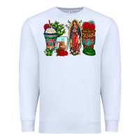 White lady of guadalupe coffee cups Premium Sweatshirt - Zillion Design Studio