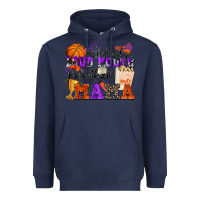 Navy somebody's loud mouth basketball mama Heavyweight Hoodie - Zillion Design Studio