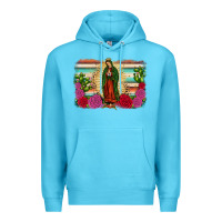 Ocean Blue western our lady of guadalupe Premium Hoodie - JahusDesignShop