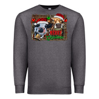 Charcoal Heather merry christmas heifers Premium Sweatshirt - RanaPortraitStore