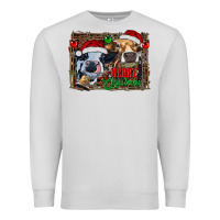 Dove Grey merry christmas heifers Premium Sweatshirt - RanaPortraitStore
