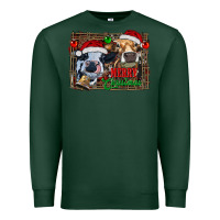 Sports Green merry christmas heifers Premium Sweatshirt - RanaPortraitStore