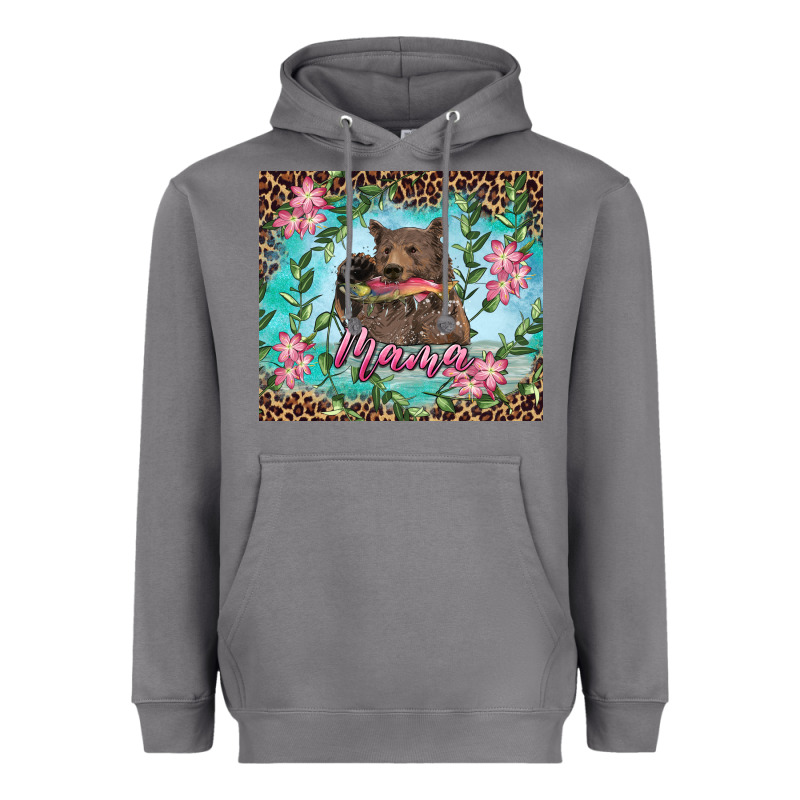 Mama Bear Haunting Fish Floral Heavyweight Hoodie by RanaPortraitStore | Teevron