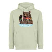 Matcha mama bear haunting fish Heavyweight Hoodie - RanaPortraitStore