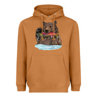 Meerkat mama bear haunting fish Heavyweight Hoodie - RanaPortraitStore