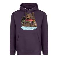 Plum mama bear haunting fish Heavyweight Hoodie - RanaPortraitStore
