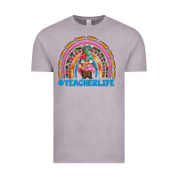 Teacherlife And Teacher Gnome Rainbow Vintage Tee | Teevron