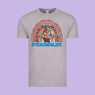 Teacherlife And Teacher Gnome Rainbow Vintage Tee Designed By Artiststas