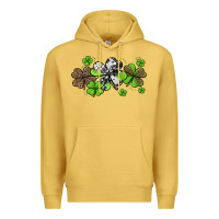 Antique Gold Western Cowhide Leopard Glitter Shamrocks Premium Hoodie - Jasminsmagicworld