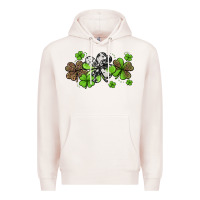 Pale Pink Western Cowhide Leopard Glitter Shamrocks Premium Hoodie - Jasminsmagicworld
