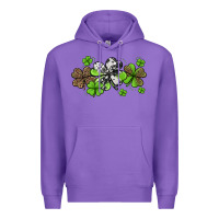 Purple Western Cowhide Leopard Glitter Shamrocks Premium Hoodie - Jasminsmagicworld
