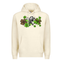 Sandshell Western Cowhide Leopard Glitter Shamrocks Premium Hoodie - Jasminsmagicworld