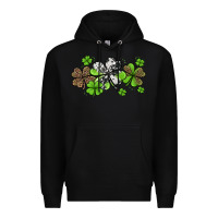 Black Western Cowhide Leopard Glitter Shamrocks Premium Hoodie - Jasminsmagicworld