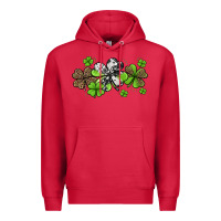 Cardinal Western Cowhide Leopard Glitter Shamrocks Premium Hoodie - Jasminsmagicworld