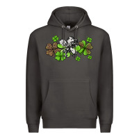 Smoke Western Cowhide Leopard Glitter Shamrocks Premium Hoodie - Jasminsmagicworld