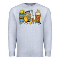 Heather Grey lacrosse coffee cups Premium Sweatshirt - Zillion Design Studio