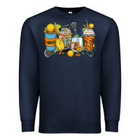 Navy lacrosse coffee cups Premium Sweatshirt - Zillion Design Studio