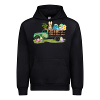 Black easter hunt i̇n truck Urban Hoodie - AdoDesignShop