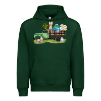 Forest Green easter hunt i̇n truck Urban Hoodie - AdoDesignShop