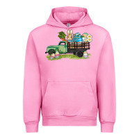 Fuchsia Pink easter hunt i̇n truck Urban Hoodie - AdoDesignShop
