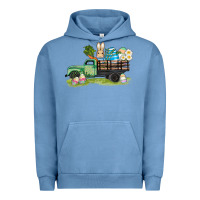 Pigment Pebble Blue easter hunt i̇n truck Urban Hoodie - AdoDesignShop