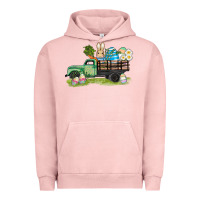 Pigment Salmon easter hunt i̇n truck Urban Hoodie - AdoDesignShop