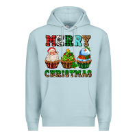 Blue Mist merry christmas with cupcakes Premium Hoodie - AdoDesignShop